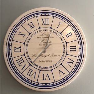 Customizable wood wall clock